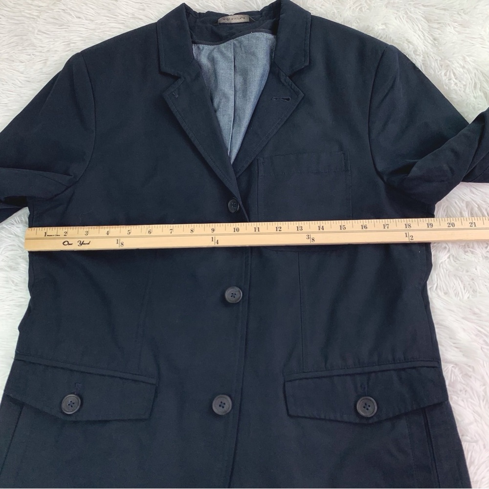 Banana Republic size 38 short chino sport coat blazer in navy blue - Picture 7 of 15